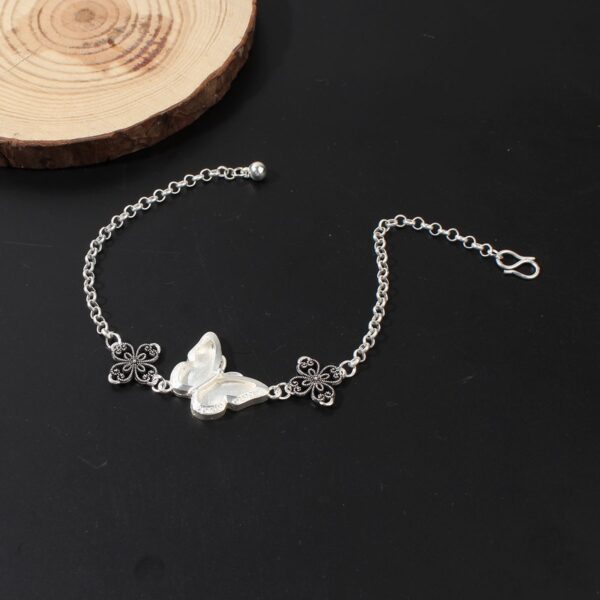Artificial Miao Silver Ethnic Style Eardrop Frame Diy Bracelet Clover - Image 10