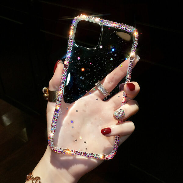 All-Inclusive Edge Creative Rhinestone Silicone Phone Case - Image 3