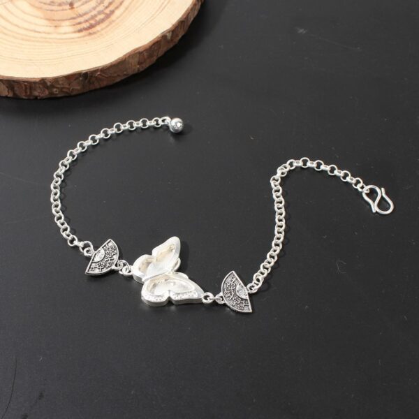 Artificial Miao Silver Ethnic Style Eardrop Frame Diy Bracelet Clover - Image 2