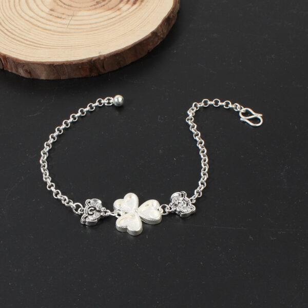 Artificial Miao Silver Ethnic Style Eardrop Frame Diy Bracelet Clover - Image 7