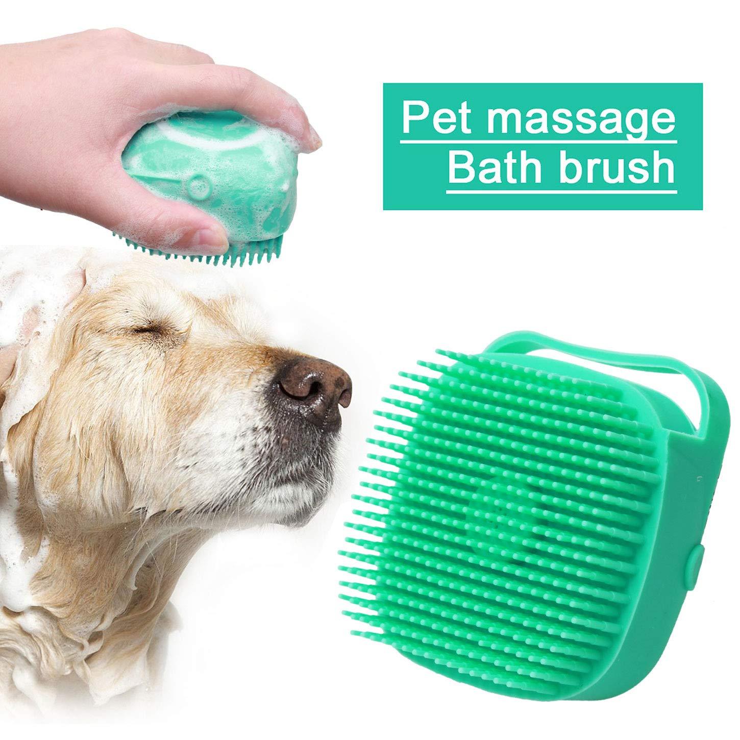 Pet Dog Shampoo Massager Brush Cat Massage Comb Grooming Scrubber Shower Brush For Bathing Short Hair Soft Silicone Brushes - Image 5