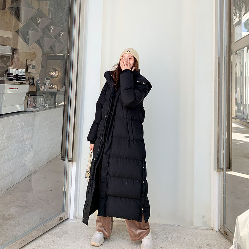 Women's Winter Loose Thick Long Cotton Coat Jacket - Image 3