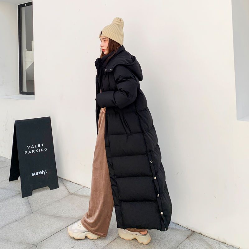 Women's Winter Loose Thick Long Cotton Coat Jacket - Image 5