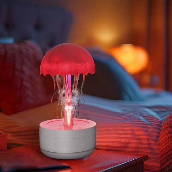 Jellyfish Humidifier Fragrance Diffuser Colorful Night Light Heavy Fog Essential Oil Diffuser Home Bedroom Office Air Humidifier - Image 2