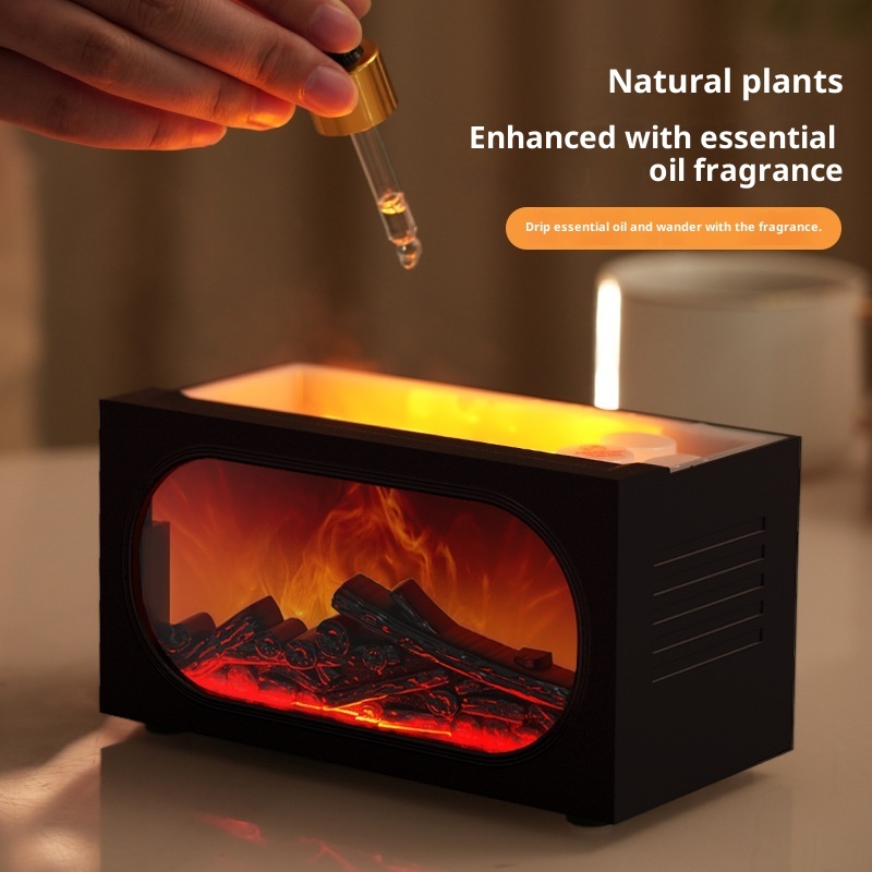 Fireplace Aroma Diffuser Desktop Colorful Simulation Flame Humidifier - Image 2