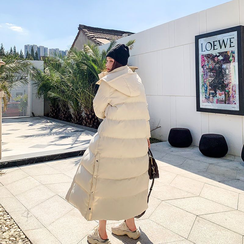 Women's Winter Loose Thick Long Cotton Coat Jacket - Image 4