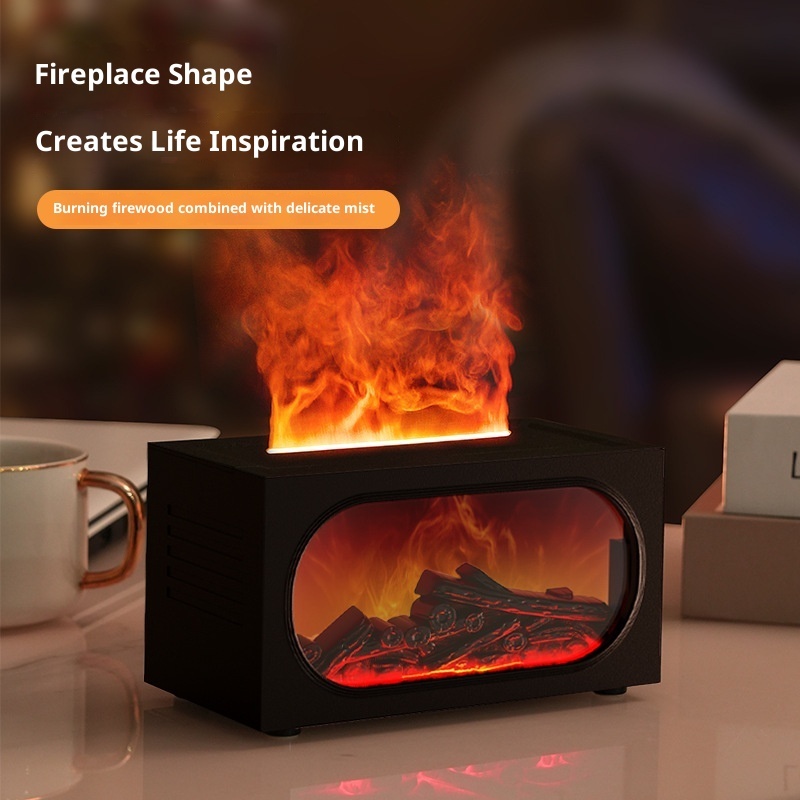 Fireplace Aroma Diffuser Desktop Colorful Simulation Flame Humidifier - Image 4